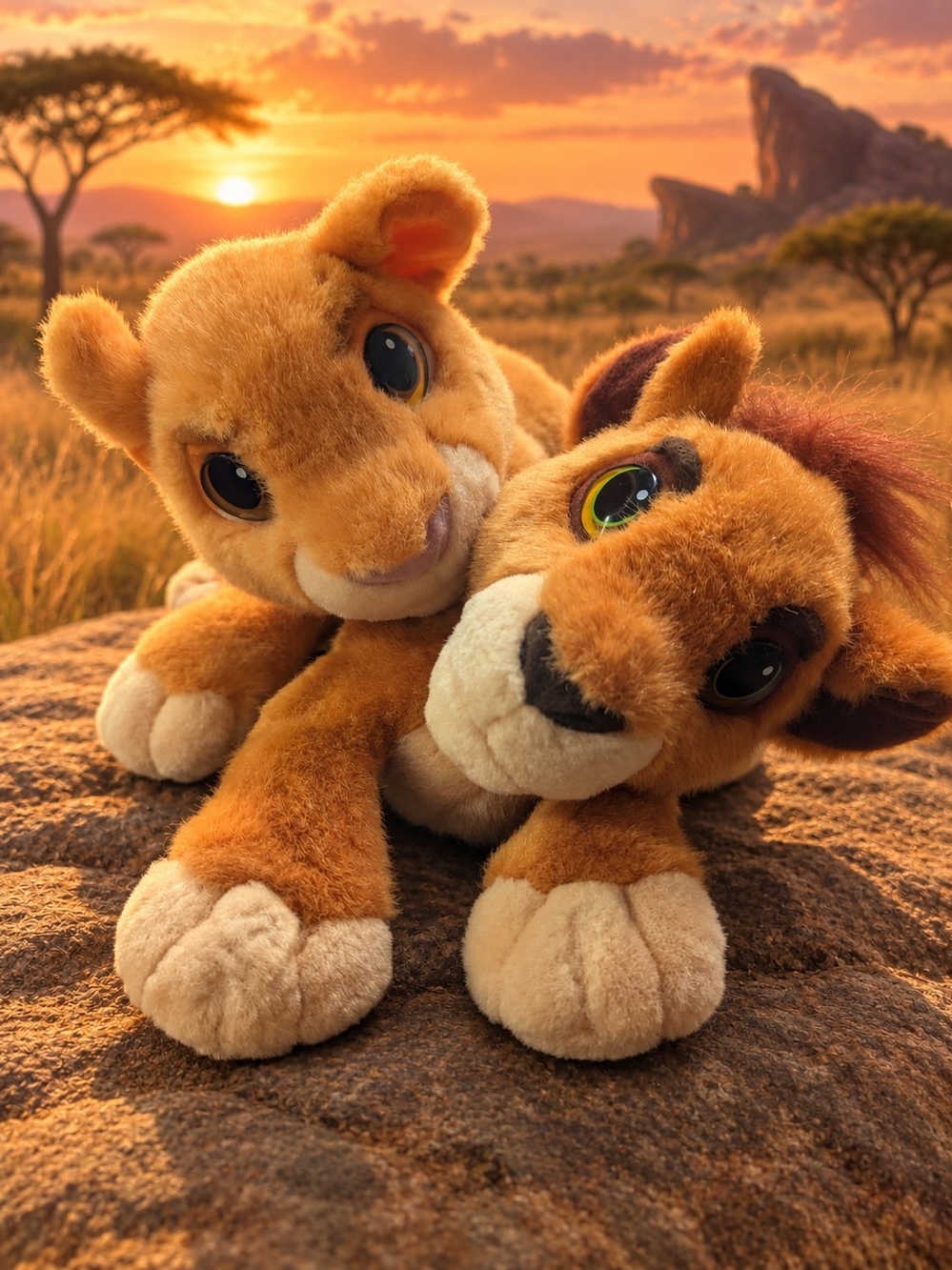Plush Lion Cub Toy - Soft Brown Stuffed Animal